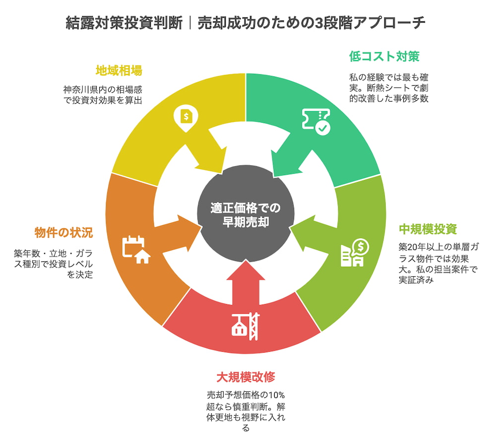 横浜不動産売却｜結露対策投資判断｜売却成功のための3段階アプローチ